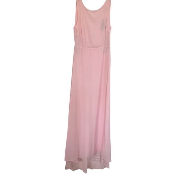 TFNC London Whisper Pink Eliana Sleeveless Bridesmaid Maxi Dress Size 10 NWT - Picture 1 of 10